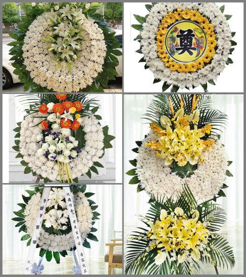 四川成都大邑县花水湾镇伍田村花圈速递
